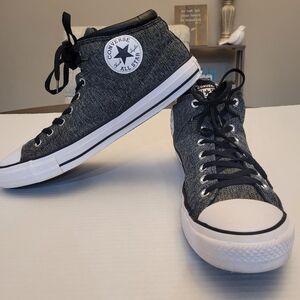 Chuck Taylor Converse High-Top Sneakers in Black and White Size 13